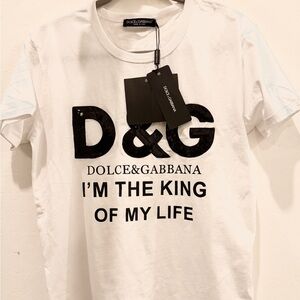 Dolce & Gabbana White Graphic T-Shirt